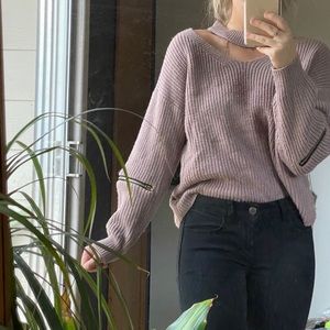 Mauve Zip Sweater